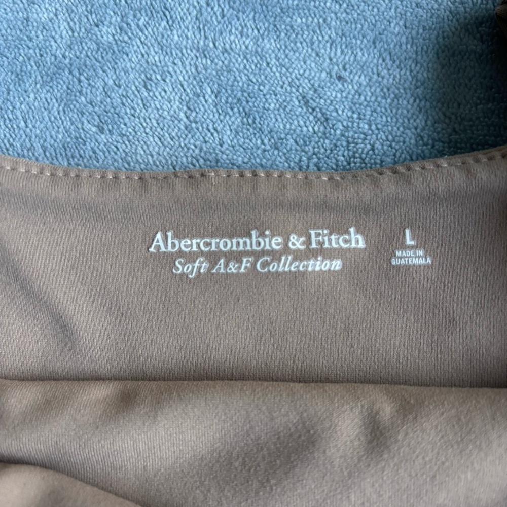 Abercrombie Soft Af collection Bodysuit Grey Brown Large EUC - Picture 2 of 7